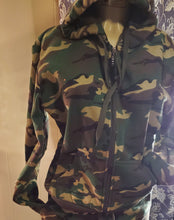 Load image into Gallery viewer, Camouflage jogger set with hoodie
