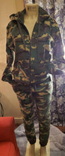 Load image into Gallery viewer, Camouflage jogger set with hoodie
