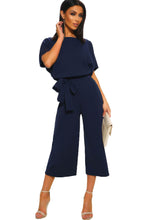 Load image into Gallery viewer, Blue Always Chic Belted Culotte Jumpsuit
