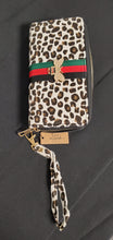 Load image into Gallery viewer, Furry animal print wristlet (multi-compartments)
