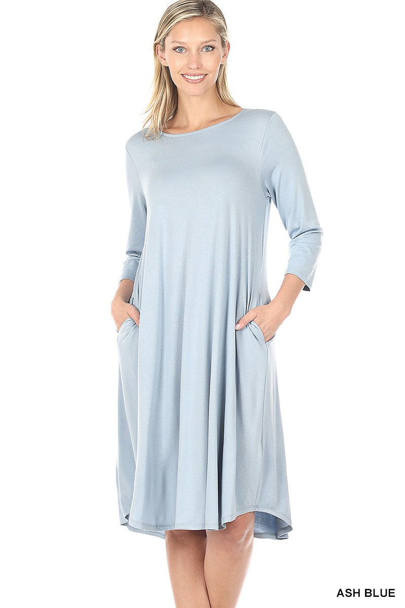 Ash Blue Midi Maxi Dress