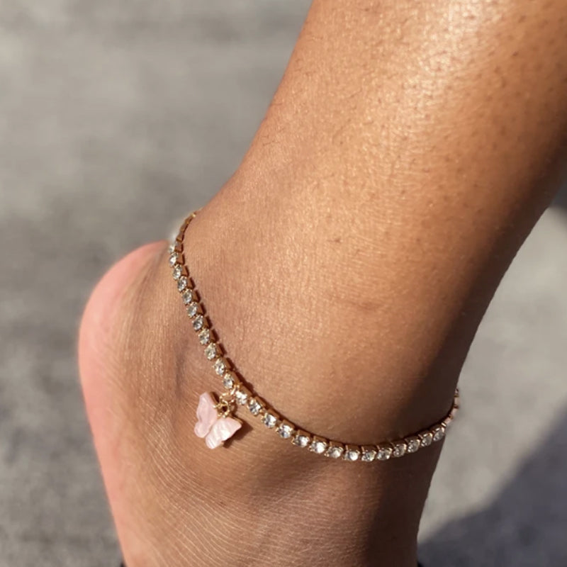 Butterfly anklet